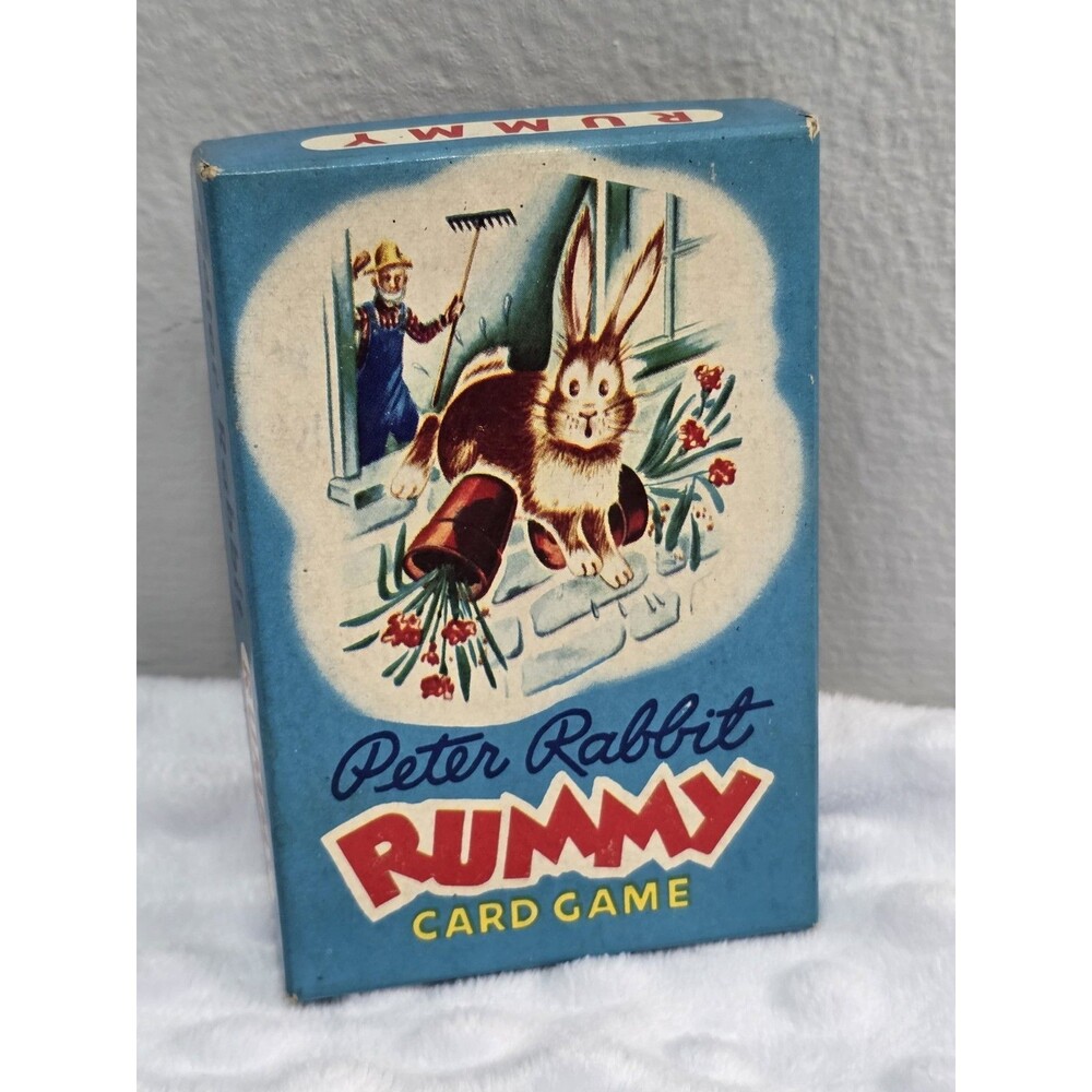 Vintage Peter Rabbit Rummy Card Game Boxed Set Complete Instructions Bunny Toy